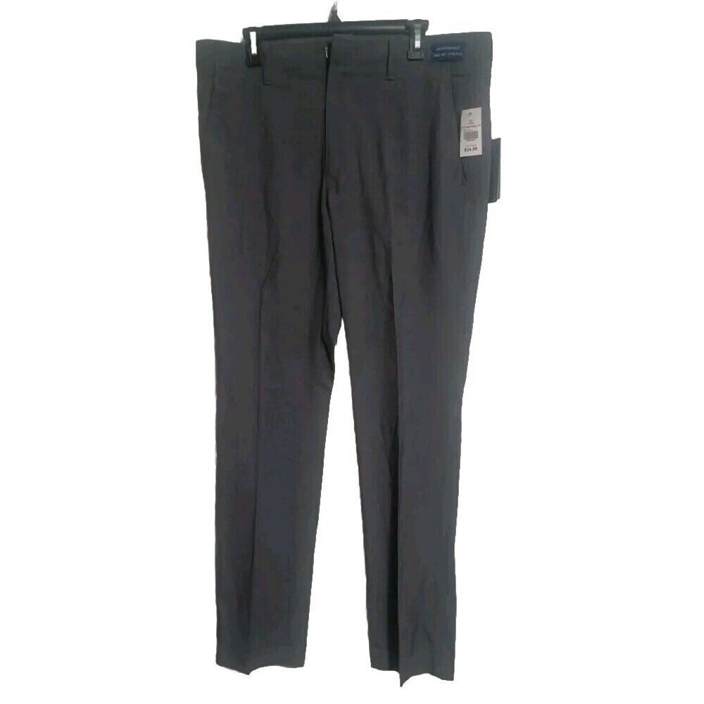 Kilburne & Finch Men 36x34 Gray Stretch Flat Front Golf Casual Dress Light Pants